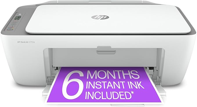 HP DeskJet 2755e Wireless Color Inkjet-Printer, Print, scan, Copy, Easy Setup, Mobile Printing, B... | Amazon (US)