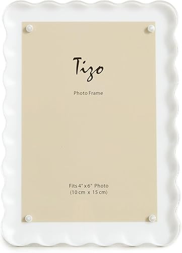 Women's Lucite Frame Wave Design White 4x6 | Amazon (US)