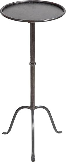 Creative Co-Op Metal Martini Accent Table, Grey | Amazon (US)