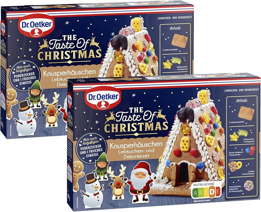 Dr.Oetker Knusper-Häuschen Lebkuchenhaus zum Selberbasteln 403g (2er Pack) | Amazon (DE)