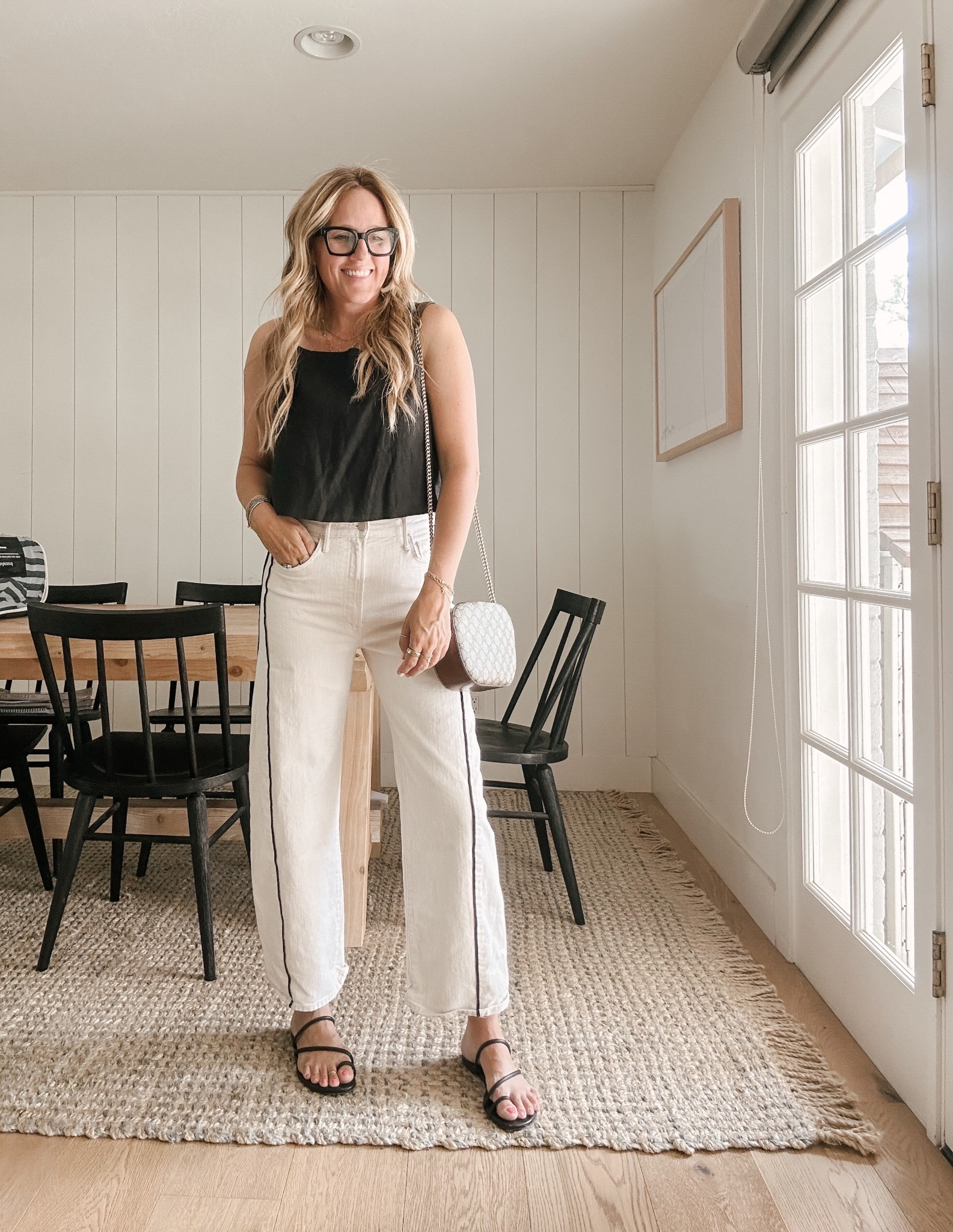 Gap Black Linen Tank + Cream barrel Jeans with Trim

Date night or errands — depends on the shoes. These soft and stretchy jeans have that “I tried but not too hard” thing nailed. Styling them on repeat.

#NeutralOutfits #SummerDenim #ElevatedBasics #DateNightLook #WideLegJeans #LTKStyle #EffortlessStyle #MomStyleDoneRight #HeidiWellsStyle

#LTKStyleTip #LTKOver40 #LTKSummerEdit