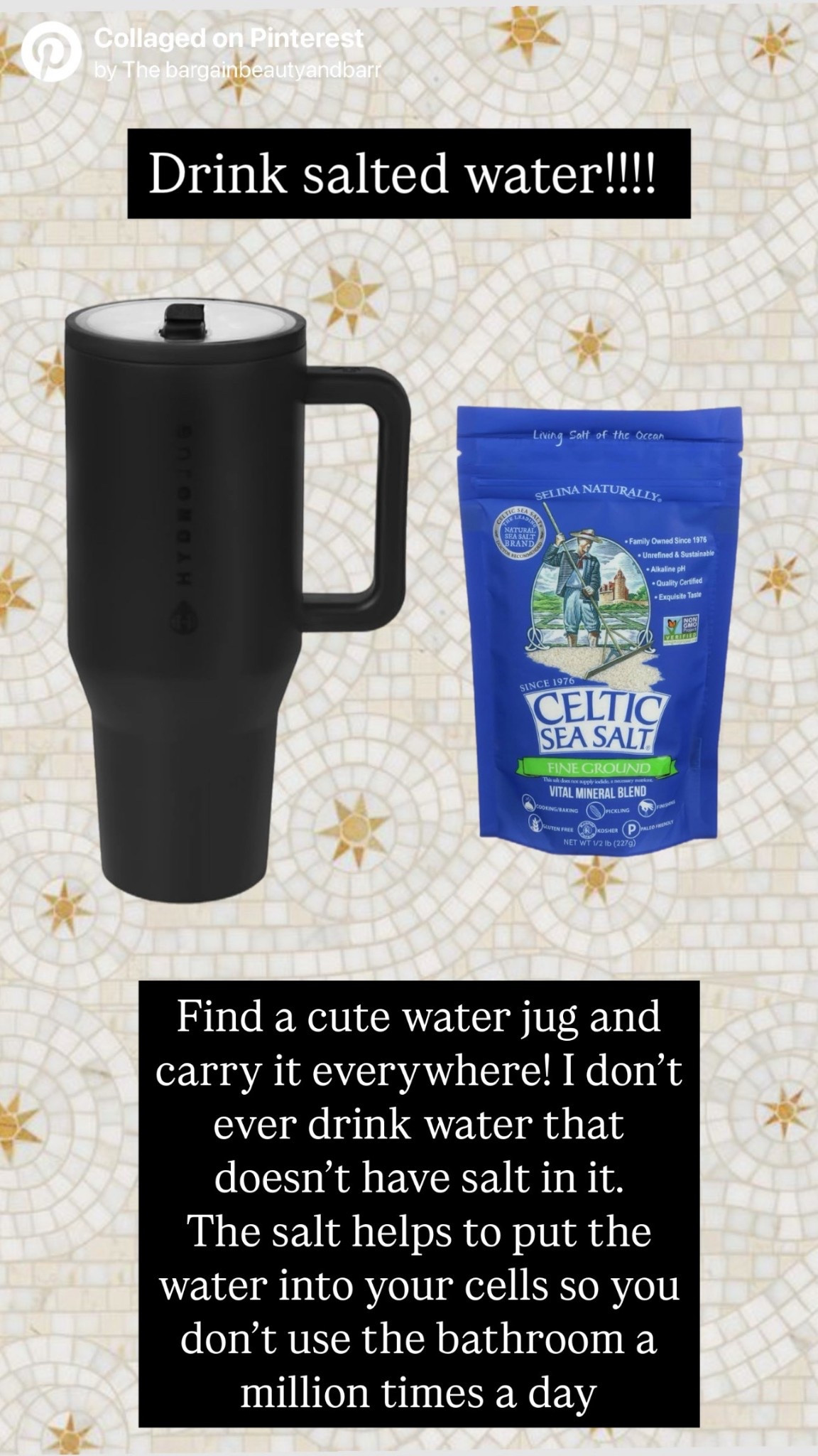 Hydro jug and Celtic sea salt 

#LTKActive #LTKSaleAlert #LTKBeauty