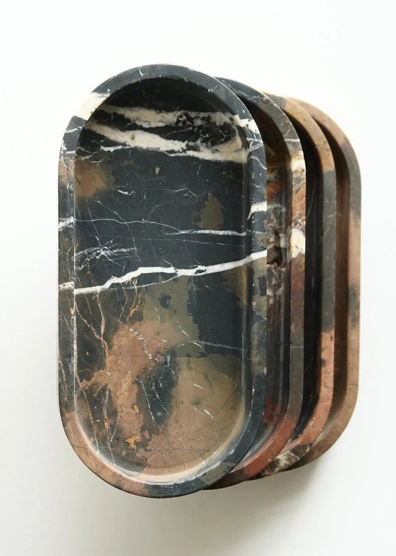 BLACK MARBLE TRAY  Modern & Minimalist Home Decor - Etsy | Etsy (US)