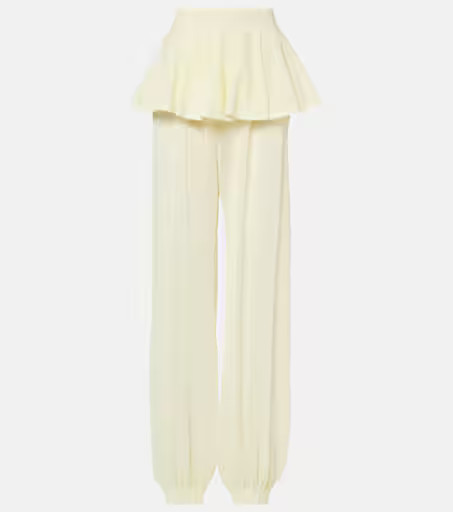 Mid-rise semi-sheer wide-leg pants | Mytheresa (US/CA)