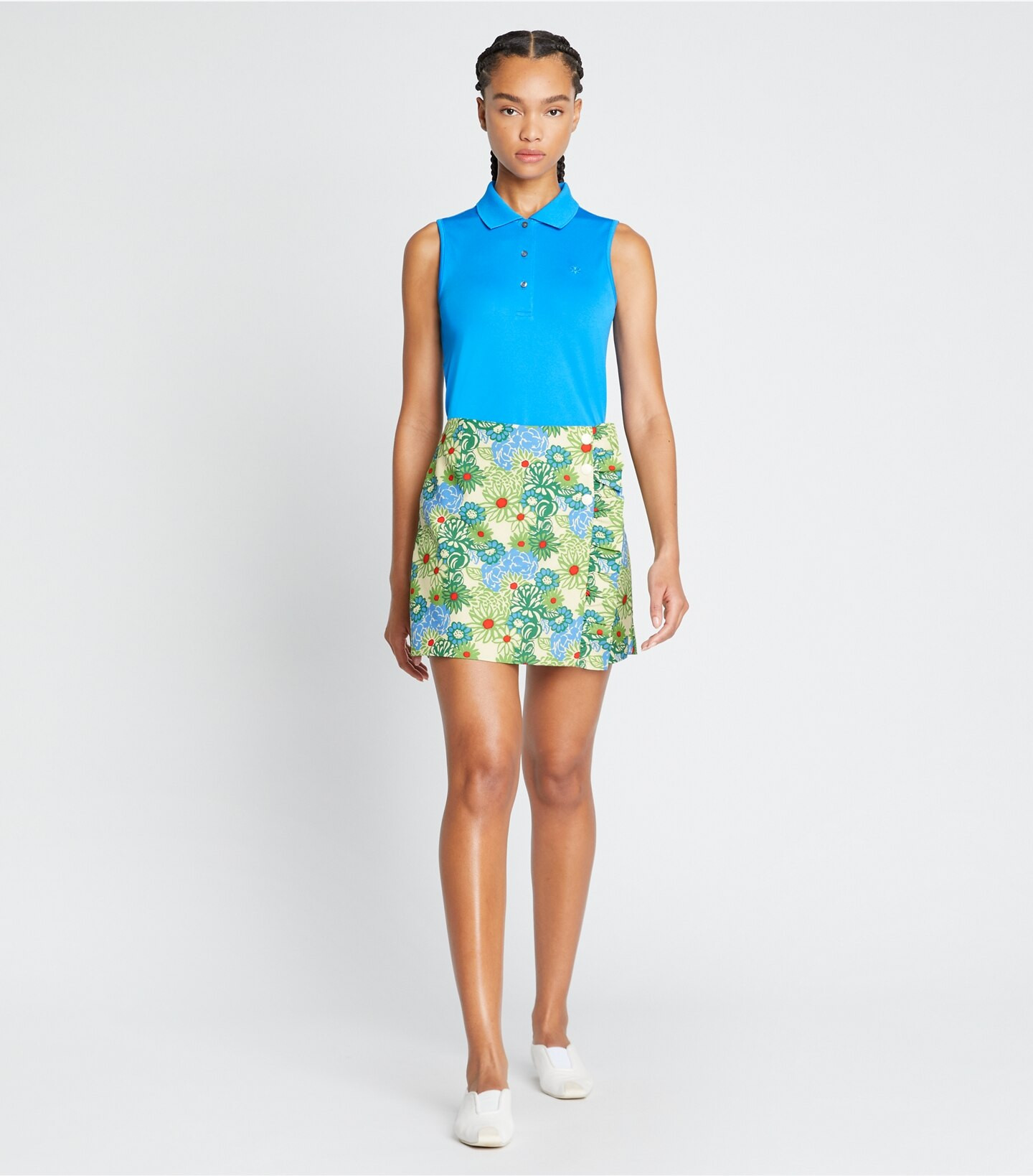 CLASSIC TECH PIQUÉ SLEEVELESS POLO | Tory Burch (US)