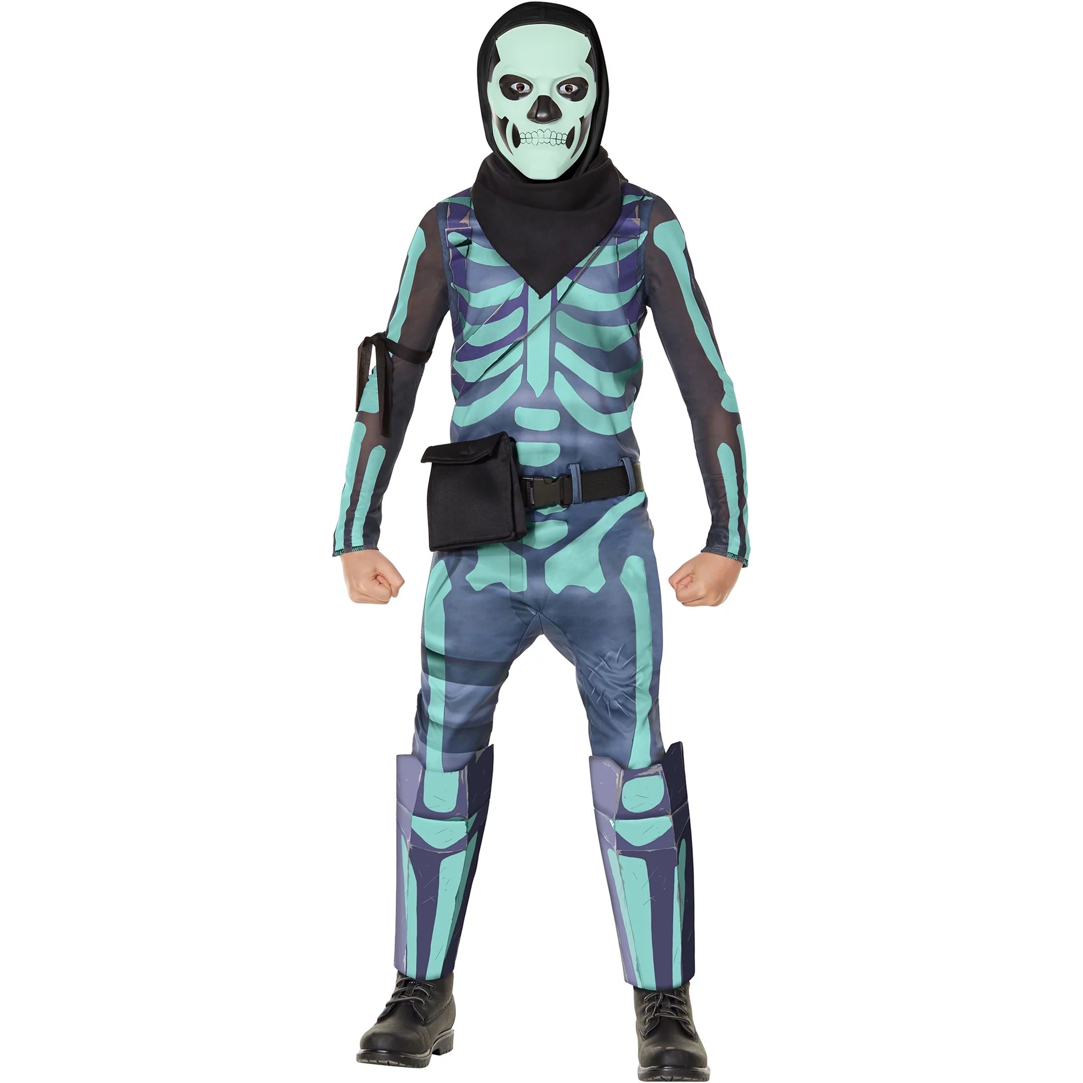 InSpirit Designs Fortnite Green Skull Trooper Halloween Fantasy Costume Male, Teen 14-17, Green -... | Walmart (US)