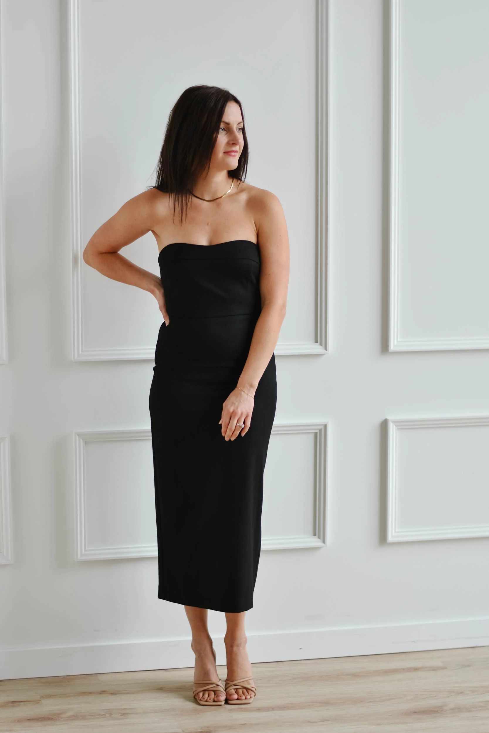 Miri Strapless Black Dress | Mad About Style Boutique