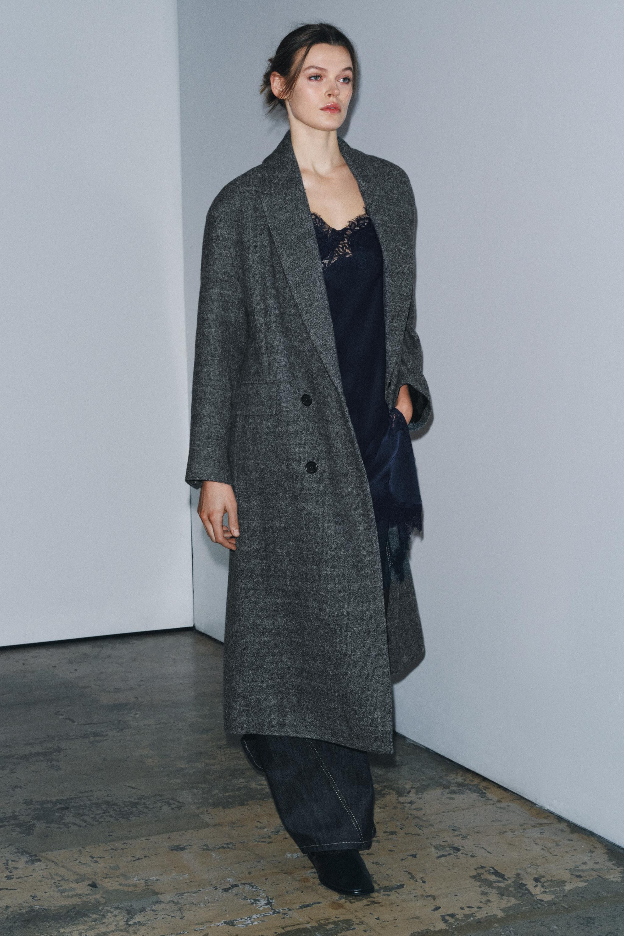 100% WOOL CHECK COAT ZW COLLECTION LIMITED EDITION | Zara UK
