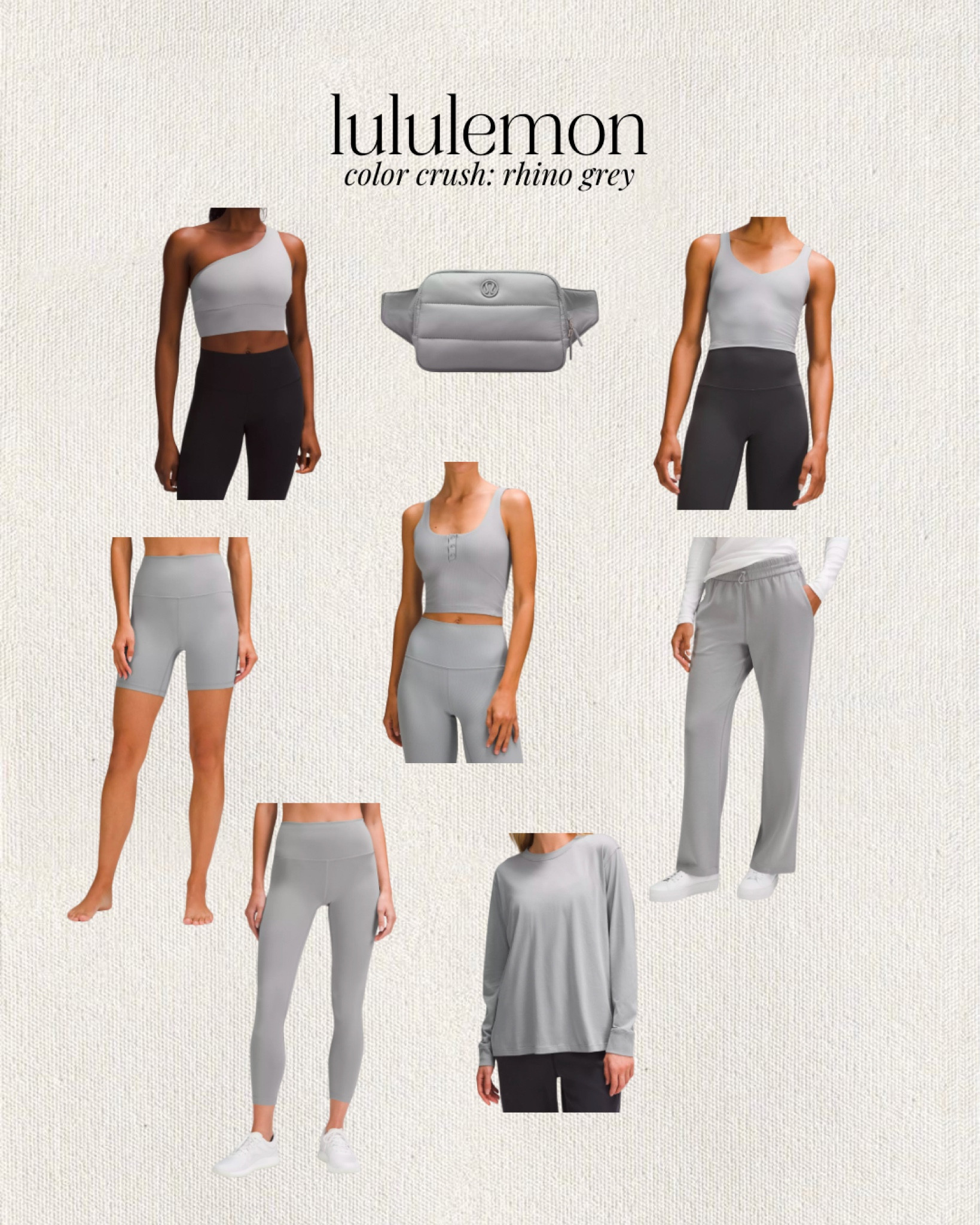 Lululemon new arrivals in shade Rhino Grey. I’m loving this color for winter. Rounded up my favorite styles here!

Align, leggings, one shoulder sports bra, long sleeve tee shirt, tank top, workout wear, bike shorts, gifts for her.



#LTKfitness #LTKitbag #LTKfindsunder100