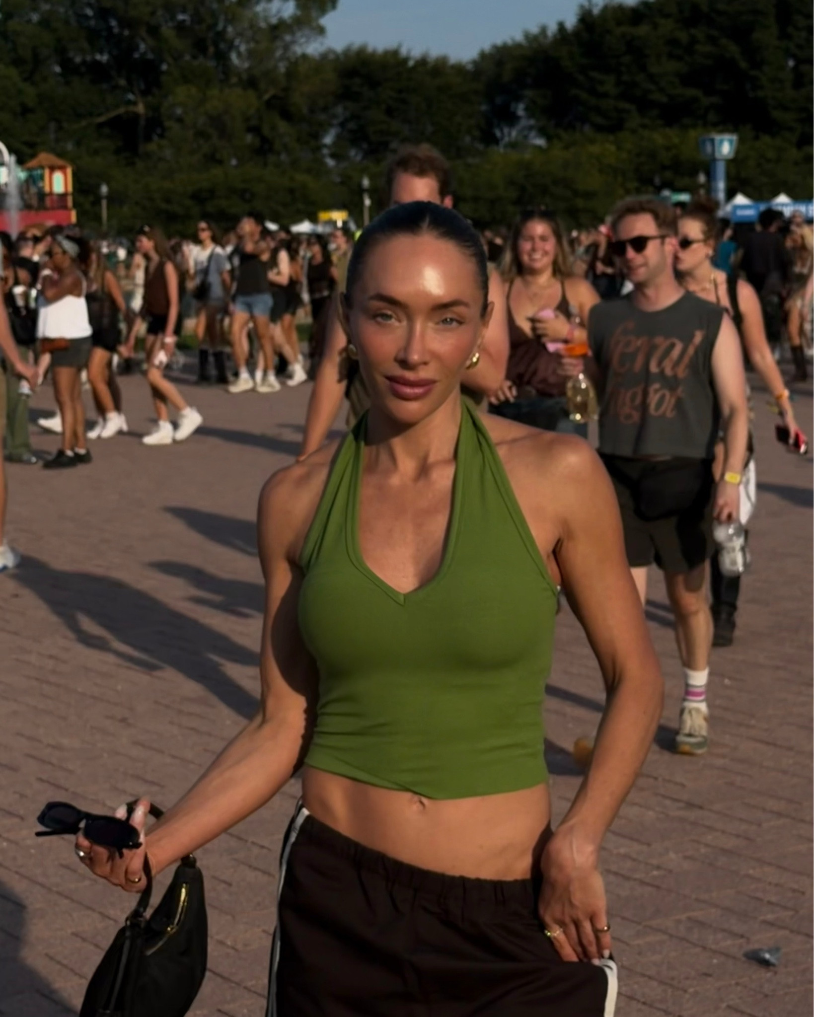 posing like i’m at the grammys, but i’m really just at lolla in the comfiest fit i could find.
