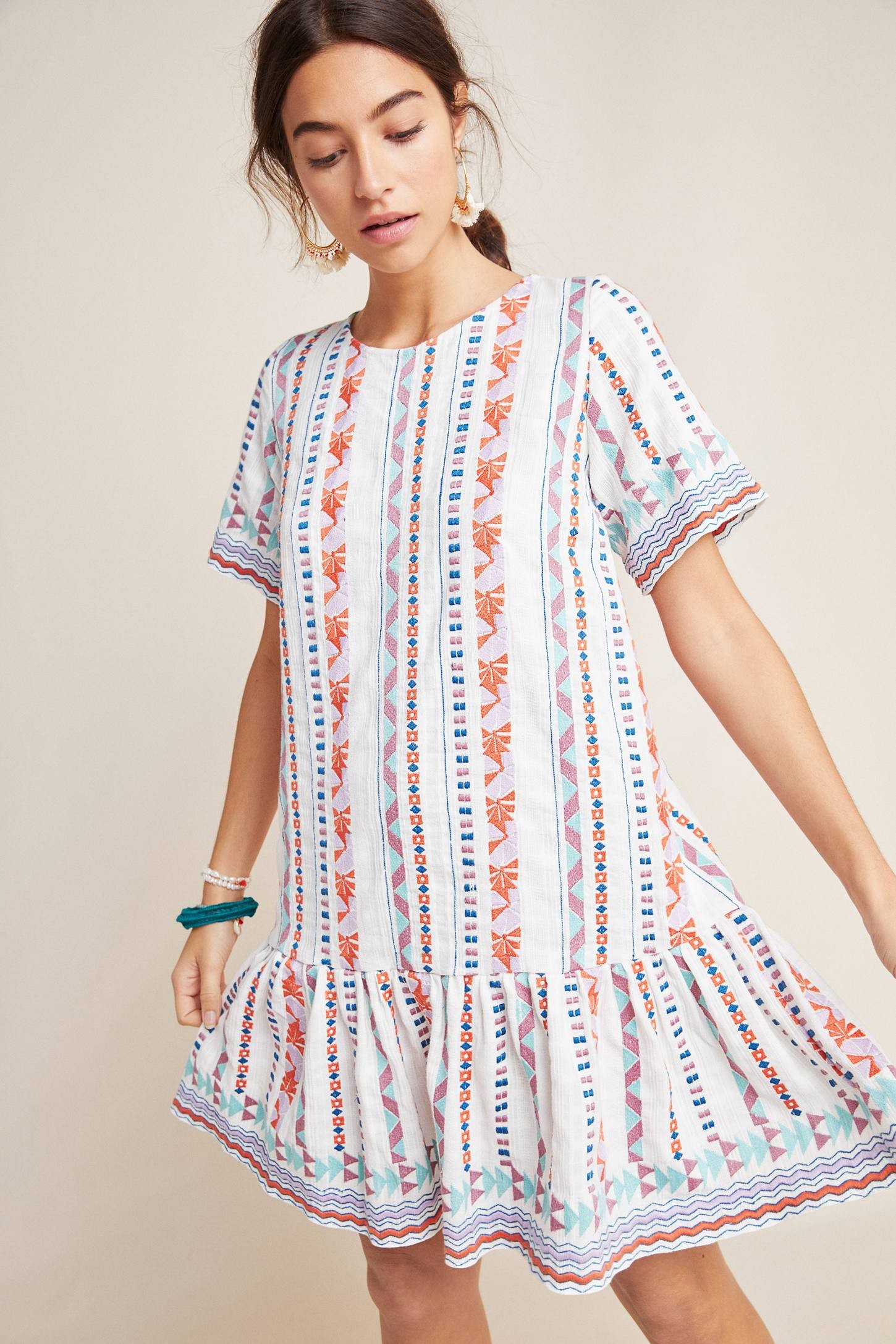 Tildie Embroidered Tunic Dress | Anthropologie (US)
