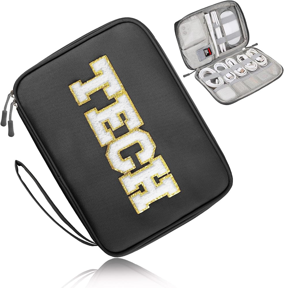 COSHAYSOO Electronics Bag Case Cable Cords Organizer Travel Essentials for Women College Teen Gir... | Amazon (US)