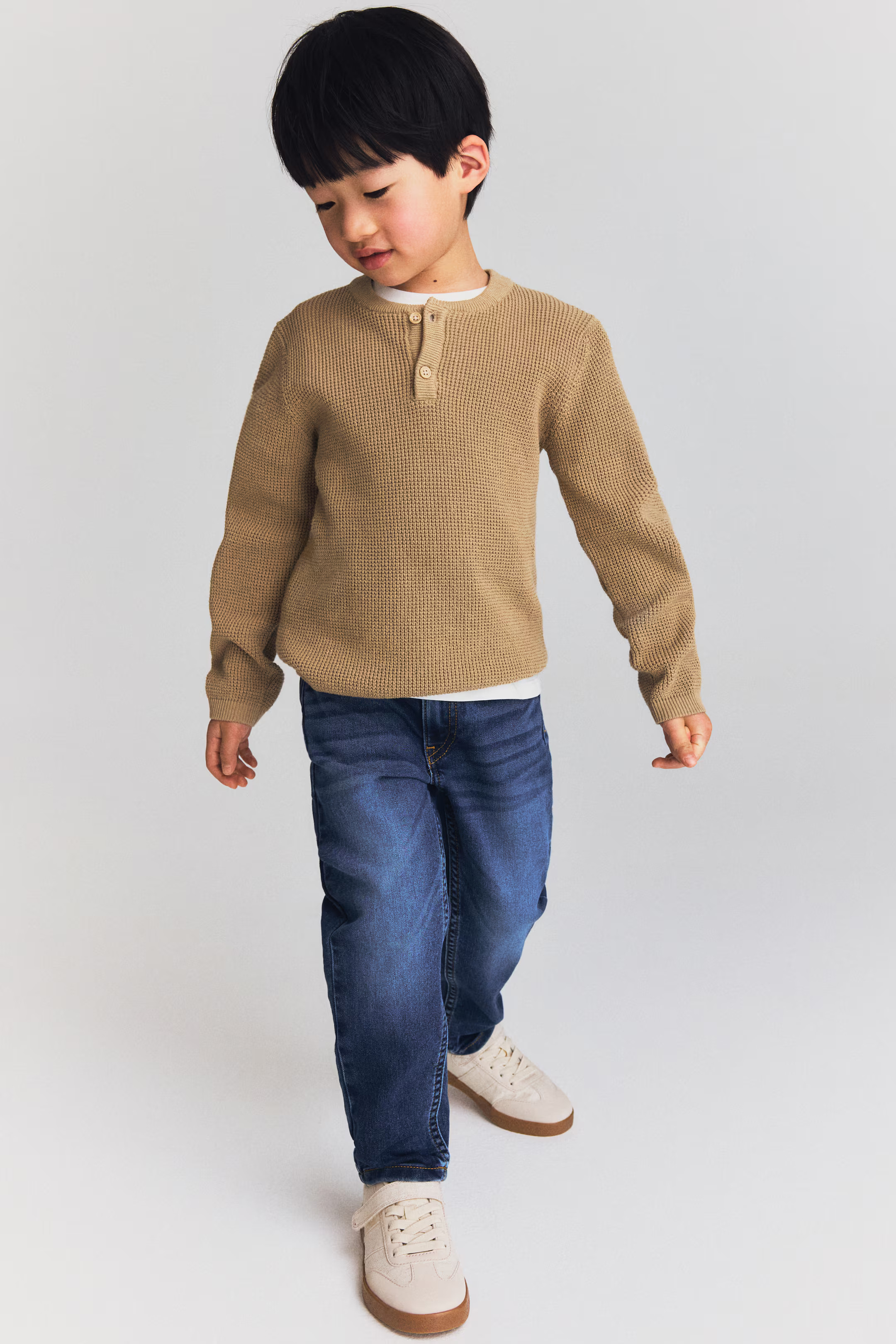 Waffle-knit Henley Sweater | H&M (US + CA)