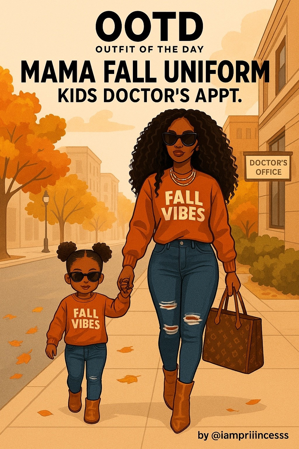 OOTD: Mama Fall Uniform 🍂✨

Because even when it’s doctor’s appointment day, mama still gonna serve a whole LEWK 😎
Fall sweater, ripped jeans, booties, and my mini-me matching with the “Fall Vibes” energy all the way!!

Georgia fall got us dressing cozy but make it CHIC 🤎

Scroll to shop our full look on 

#OOTD #FallOOTD #LTKFall #LTKStyle #LTKMama #MommyAndMeLooks #FallFashion #LTKOutfit #FallVibes #ChicMama #StylishMom #LTKFamily #GeorgiaStyle #FallStyleInspo #iampriiincesss

#LTKKids #LTKStyleTip #LTKSeasonal