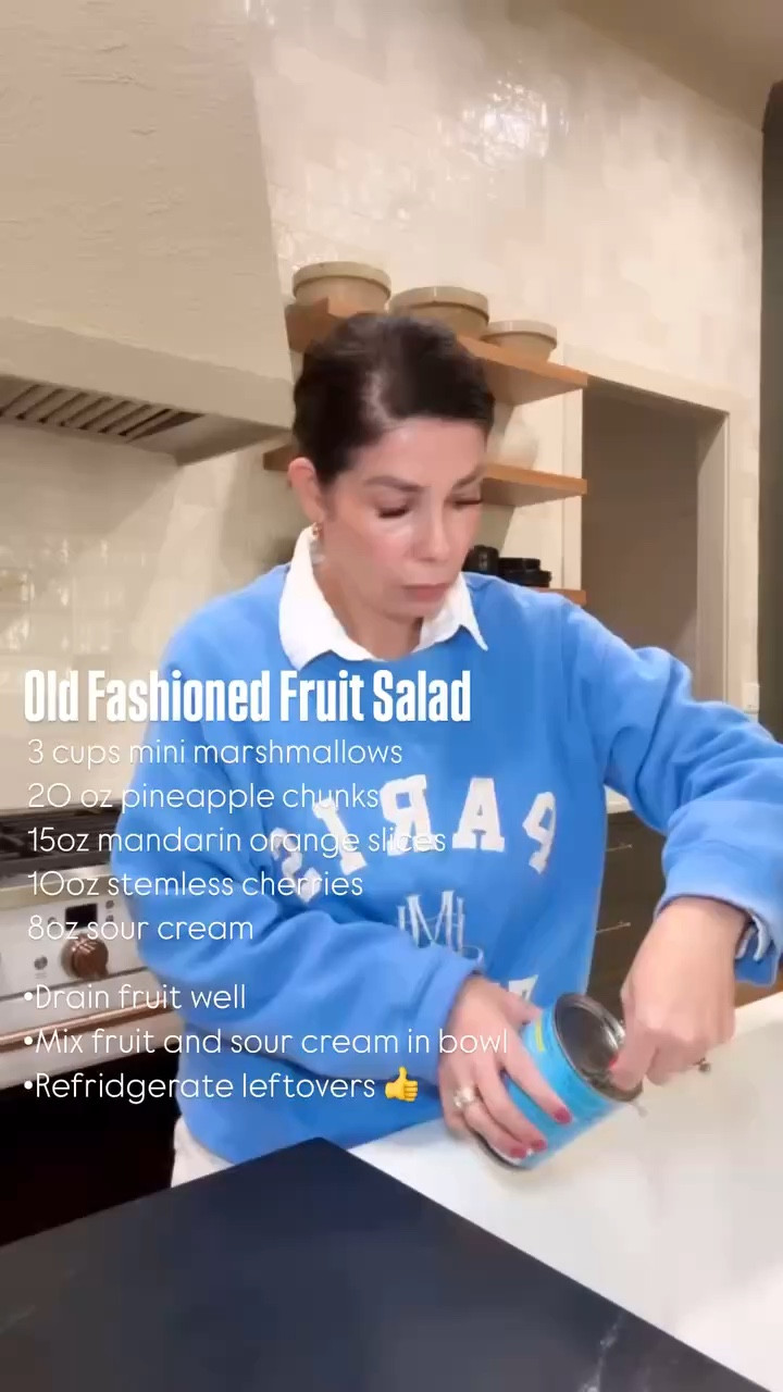 The easiest + most yummy old fashioned fruit salad! Linking my cute sweatshirt and similar options, my fave mixing bowl, measuring spoons and more! 

#easyrecipe



#LTKHome #LTKFindsUnder50 #LTKSeasonal