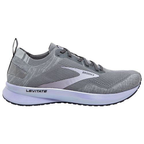 Brooks Levitate 4 - Women's Running Shoes - Gray / Blackened Pearl / Purple, Size 9.5 | Eastbay