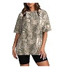 TERIVEEK Camo Shirt Women Mens Oversized Camouflage Print Graphic Tees Maple Leaf Short Sleeve Cr... | Amazon (US)