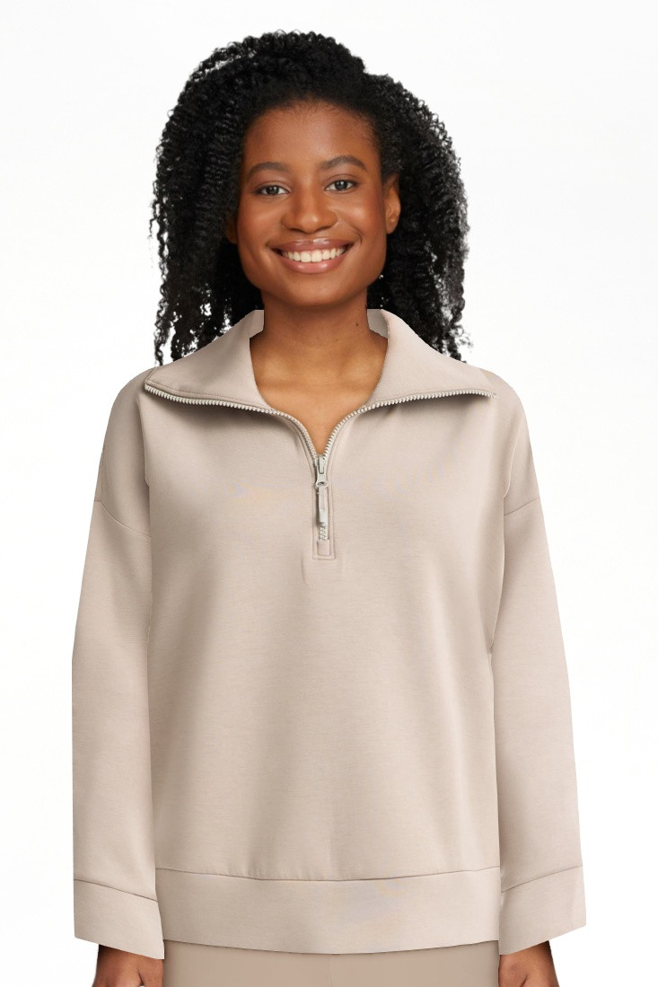 Avia Women's and Women's Plus ScubaKnit Quarter Zip Pullover, Sizes XS-4X | Walmart (US)