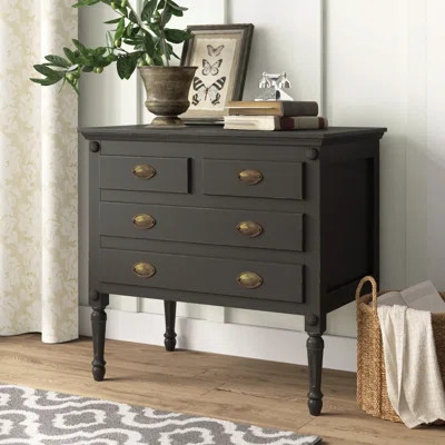 Easterbrook 4 Drawer Accent Chest Color: Black | Wayfair North America