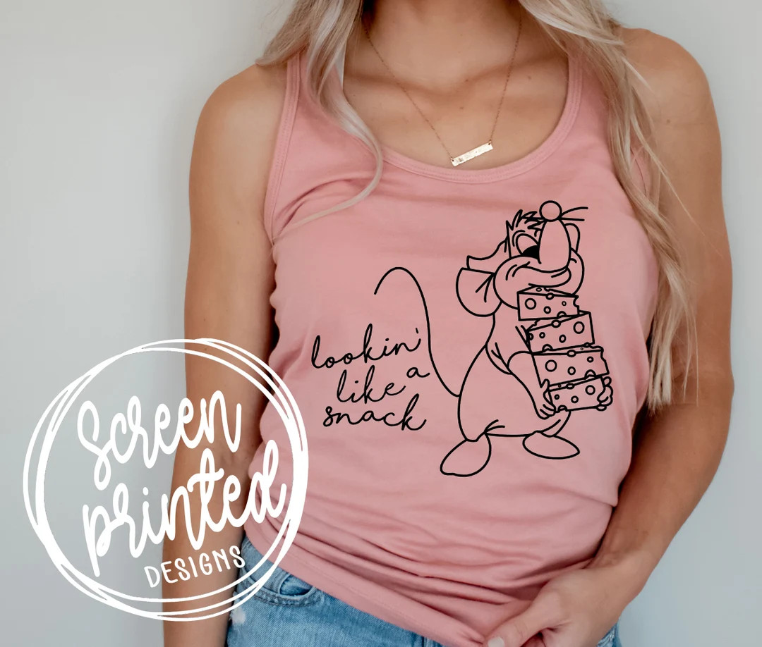 Lookin Like a Snack Tank Top, Cinderella Shirt, Gus shirt, Disney Snacks Shirt, Disney Sidekicks,... | Etsy (US)