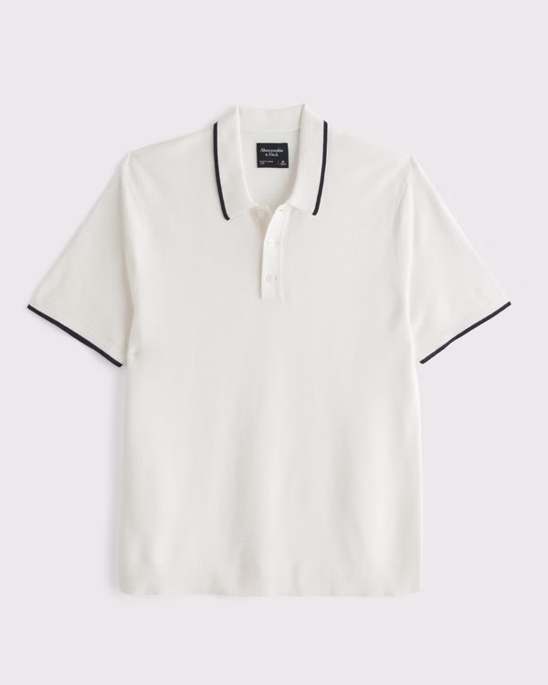 Men's 3-Button Sweater Polo | Men's Tops | Abercrombie.com | Abercrombie & Fitch (US)