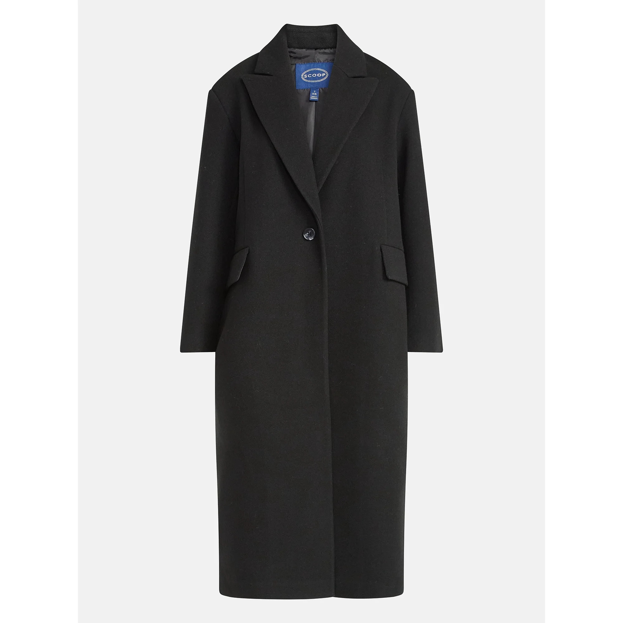 Scoop Women's and Women's Plus Oversized Faux Wool Coat, Heavyweight, Sizes XS-4X | Walmart (US)