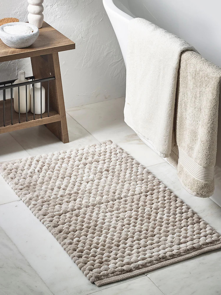 Natural Giant Bobble Bath Mat | Next AU