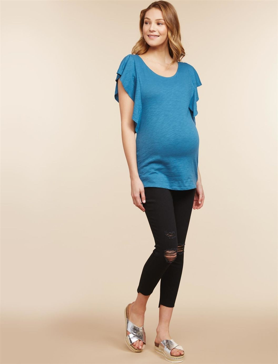 Jessica Simpson Secret Fit Belly Skinny Leg Maternity Crop Jeans | Motherhood Maternity