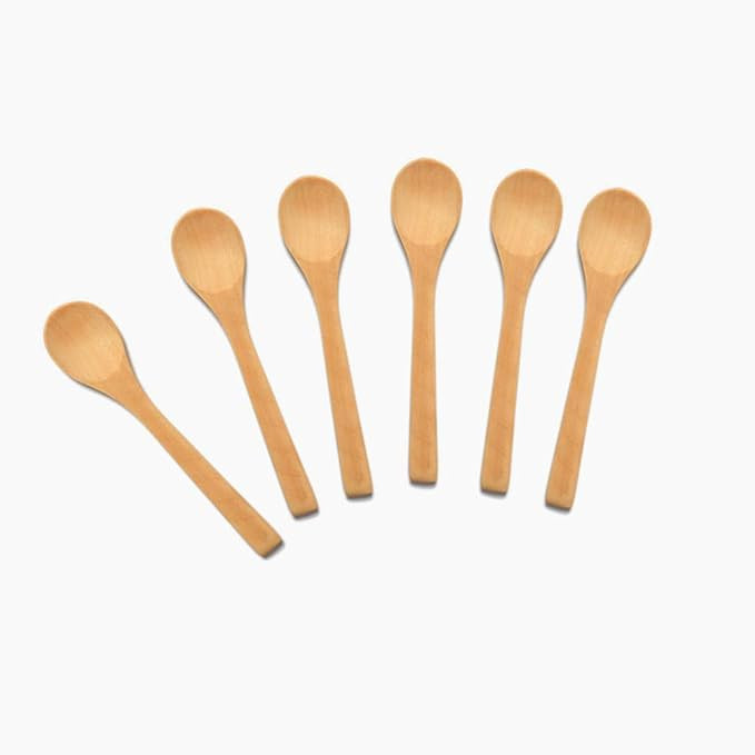 6 Pcs Handmade Small Wooden Spoon Honey Teaspoon Seasoning Coffee Tea Sugar Salt Jam Mustard Ice ... | Amazon (US)