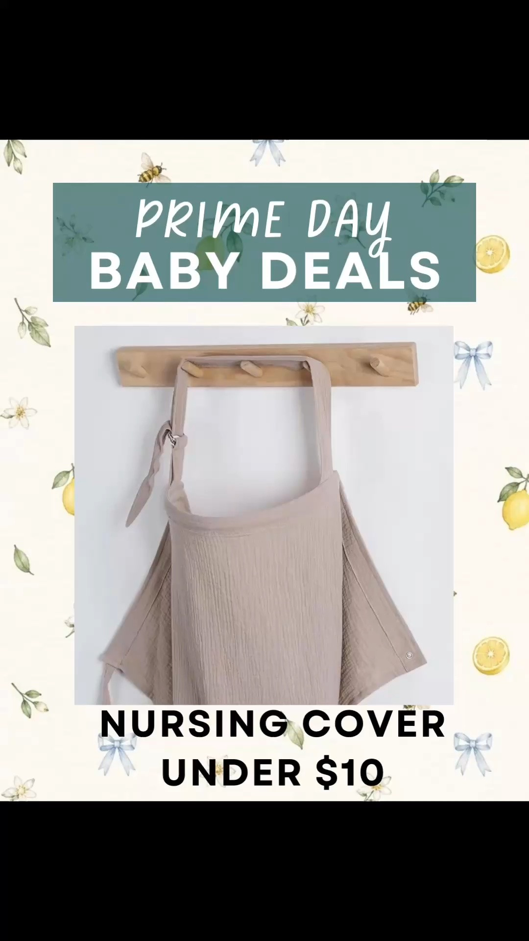 Amazon prime day 2026 baby deals 
I’ve been eyeing this nursing cover, and it’s dropped below $10! Pair with your 15% off baby registry coupon if you have one for extra savings 

Prime day, Amazon prime day 2026, deals, sale, Amazon deals, Amazon sale, postpartum deals, new mom deals, found it on Amazon, what I’m buying for prime day 2026, baby deals, baby essentials 
#primeday #amazon #primeday2026 #sales

#LTKBaby #LTKBump #LTKTravel