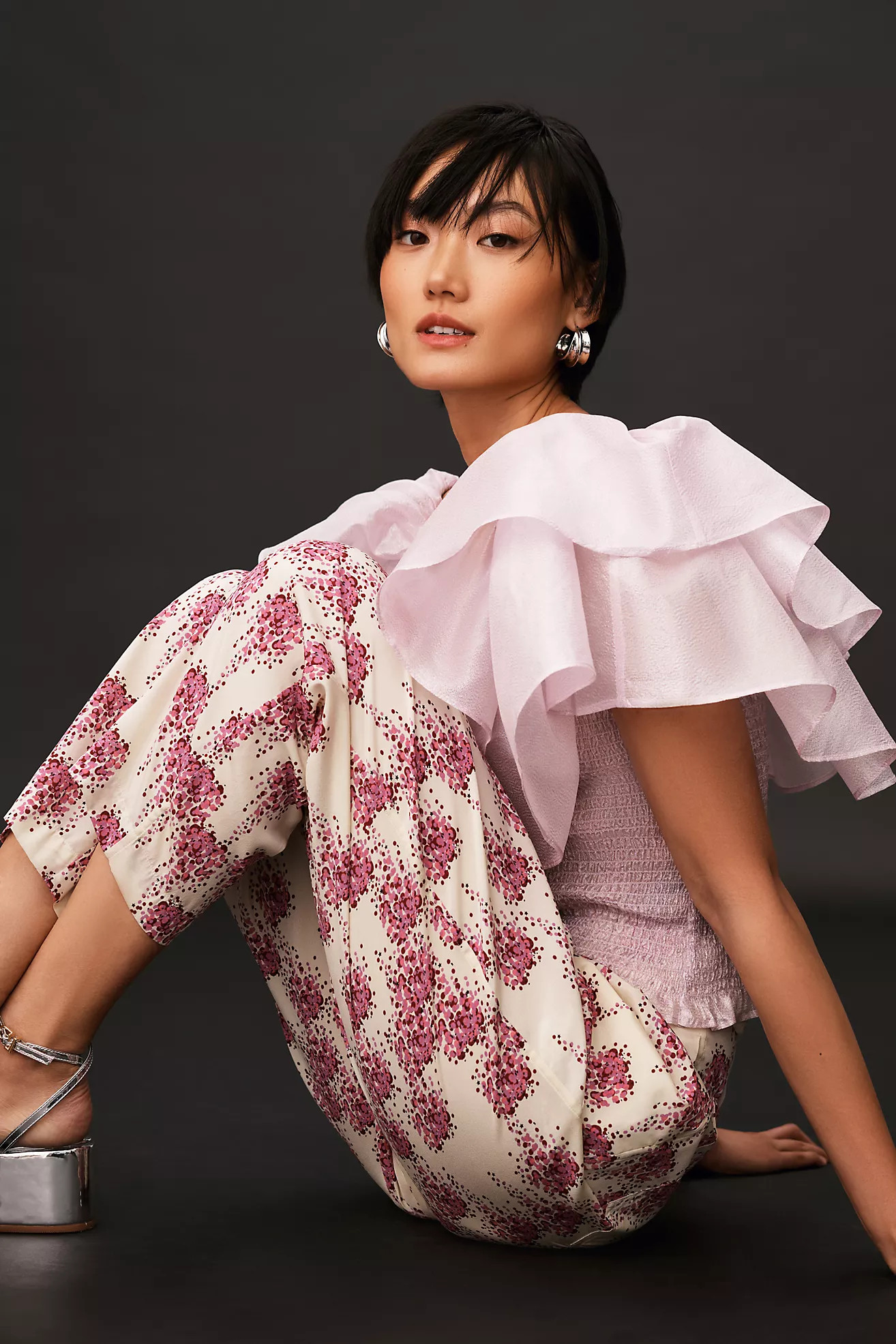 Stella Nova Vaida Smocked Ruffle Top | Anthropologie (US)