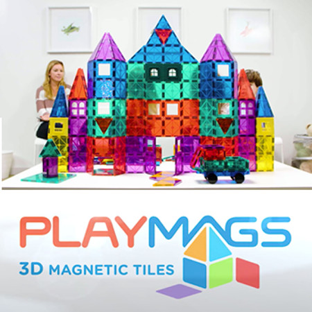 magnetic blocks 100-Piece Multi Colors Magnetic Block Tiles Educational STEM Toy Building Set w/ Car | Walmart (US)
