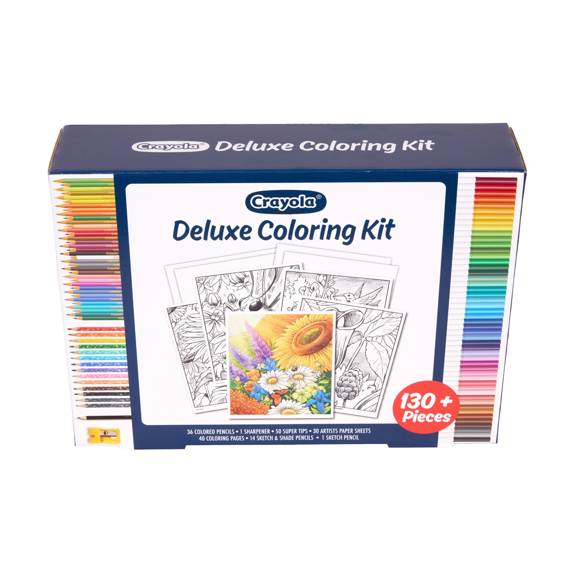 Crayola Deluxe Wildflower Adult Coloring Kit, 130+ Pcs, Arts and Crafts Activity, Gift for Teens ... | Walmart (US)