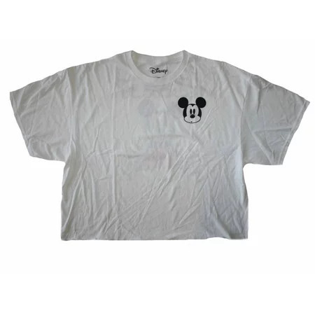 Mickey Mouse White Junior Women S Croppsh C-Shirt (Xlarge) | Walmart (US)