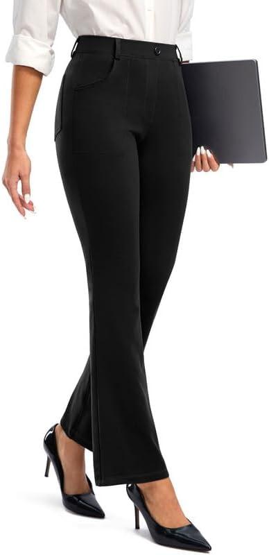 Rammus Womens Dress Pants with Pockets Stretchy Business Casual Work Pants Bootcut Slacks for Off... | Amazon (US)