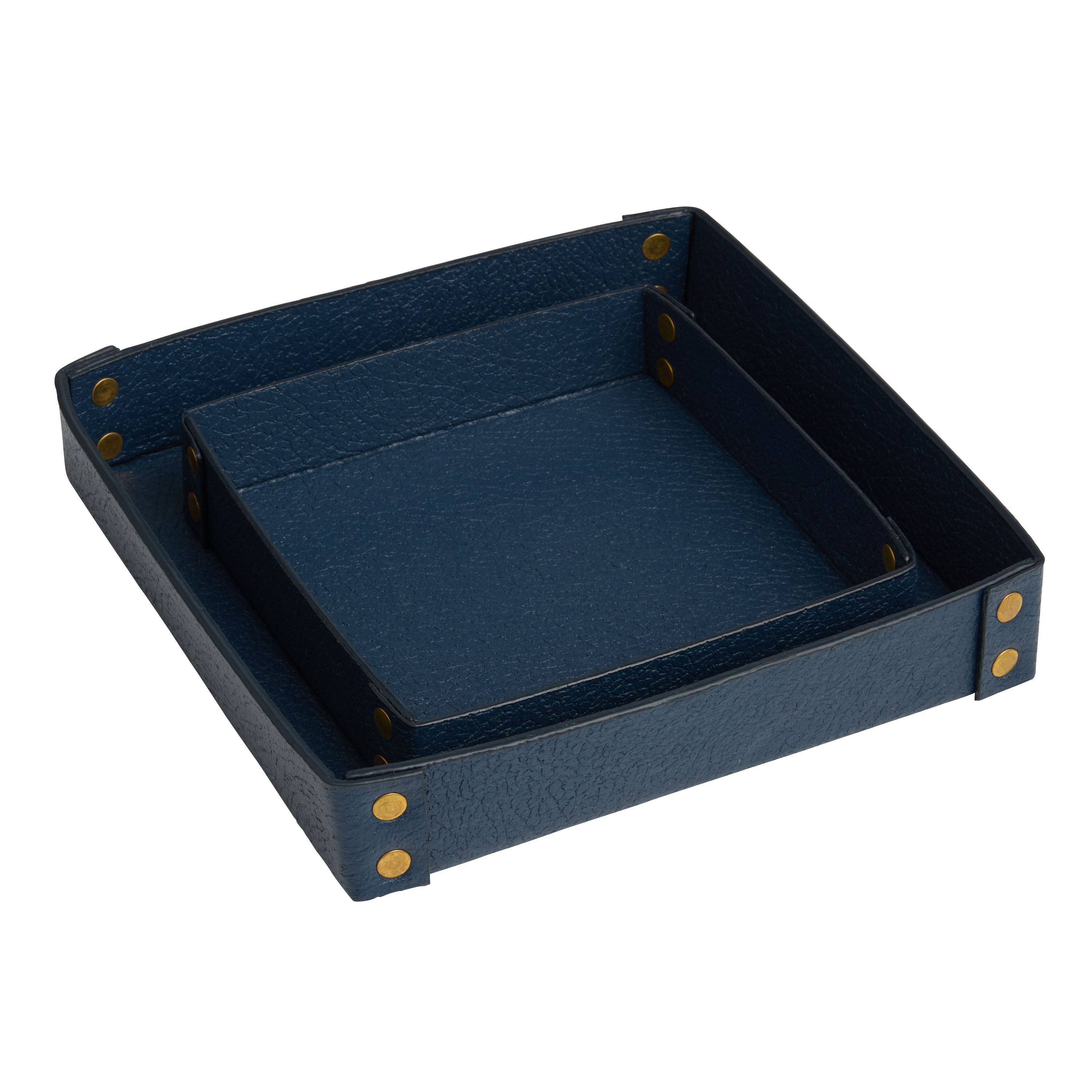 Casey Faux Leather Desk Tray 2 Piece | World Market