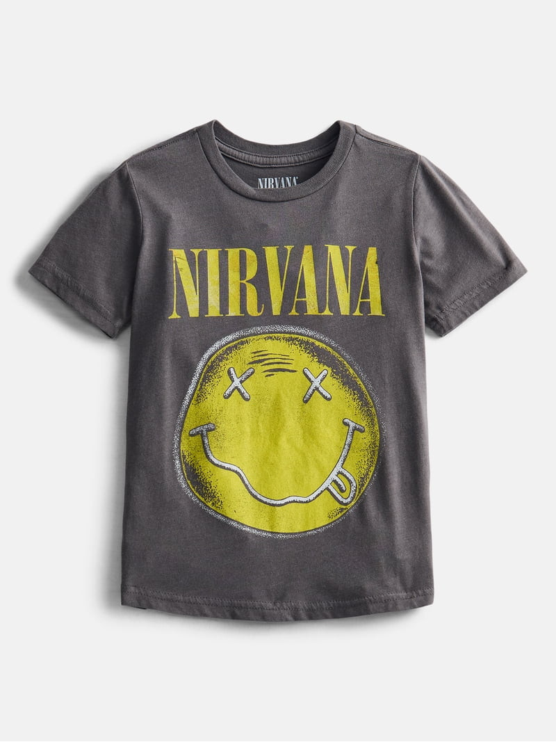 Nirvana Boys' Front Back Graphic Tour Tee with Short Sleeves, Sizes 4-18 | Walmart (US)