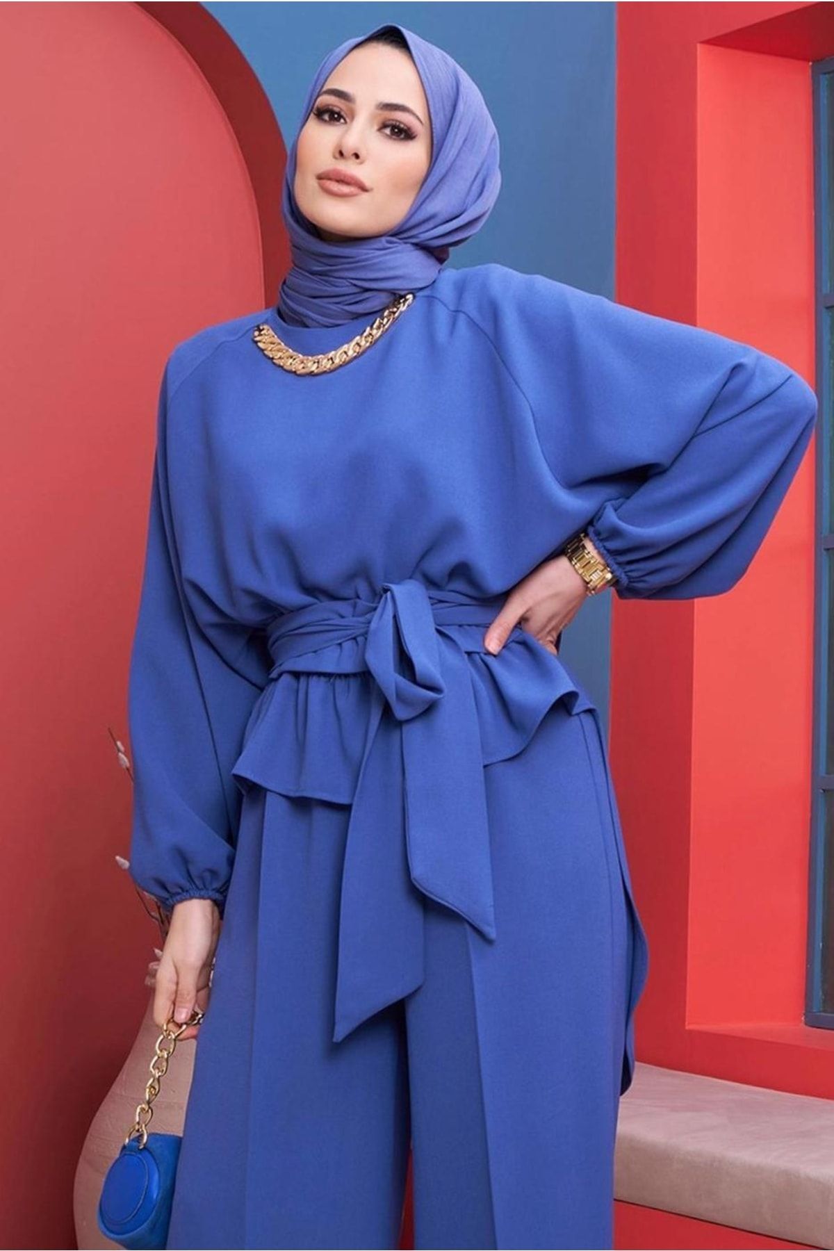 106.9€ 33% de réduction|Costume du Ramadan pour femmes musulmanes, chaîne détaillée, reliur... | Aliexpress EU