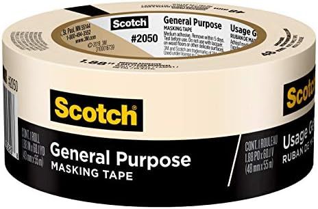 Scotch General Purpose Masking Tape, 1.88 inches by 60 yards, 2050, 1 roll | Amazon (US)