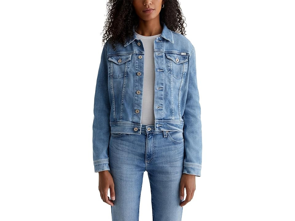 AG Jeans Robyn Fitted Denim Jacket Women's Vest Central Coast : LG (US 10), Cotton/Denim/Elastane | Zappos