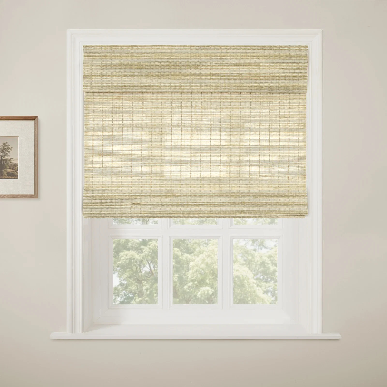 Rae Natural Ramie Jute Woven Wood Shades - Series W - Vine Blossom W10 | TWOPAGES