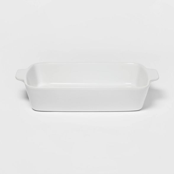 3qt Rectangular Stoneware Baking Dish White - Threshold&#8482; | Target