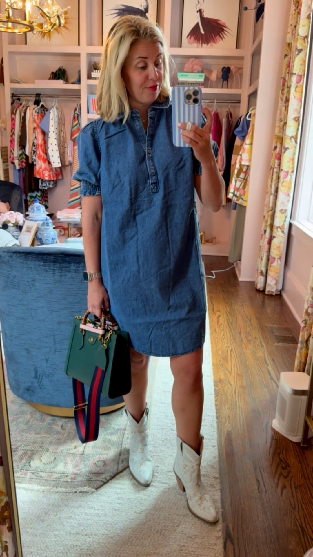 I just love a denim dress! This one is really good... puff sleeve & shirt tail hem that is so cute!! You will wear this year round. I'm wearing xs. 

@kohls, #AD, #kohlspartner, #kohlsfinds

#LTKmomlife #LTKdayinmylife #LTKOver40