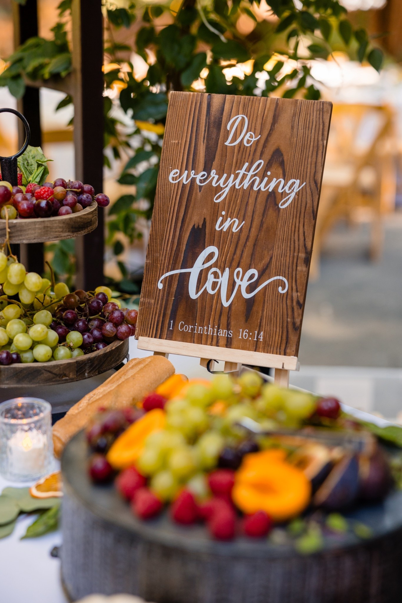 Our wedding was exactly how I dreamed it would be. One thing we had placed throughout our whole reception venue were these wood love Bible verses! They looked so beautiful everywhere especially our charcuterie table! 

#LTKWedding