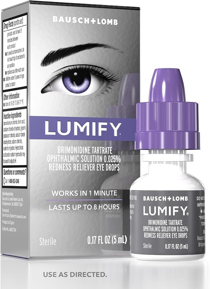 Lumify Redness Relief Eye Drops, Whiter & Brighter Looking Eyes, 0.17 oz | Amazon (US)