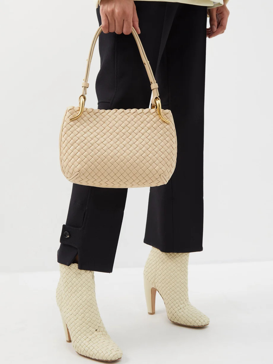 Pipe small Intrecciato-leather shoulder bag | Matches (UK)