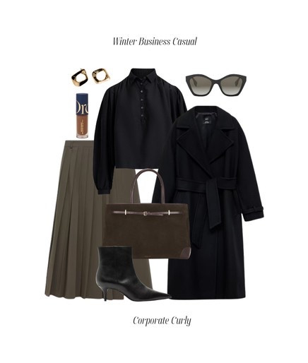 Elevated layers for the office. This wool coat, pleated shirt, and belted skirt combo = effortless winter chic. 

winter business casual, wool coat outfit, pleated shirt, belted skirt, winter office style, cold weather workwear, business casual look, LTK winter outfit, chic layered outfit, winter fashion inspo



#LTKWorkwear #LTKItBag #LTKStyleTip