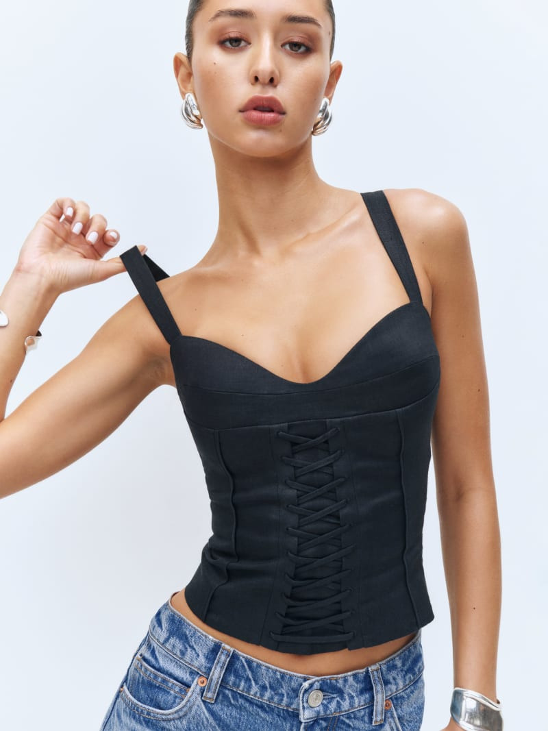 Gaia Linen Top | Reformation (Global)