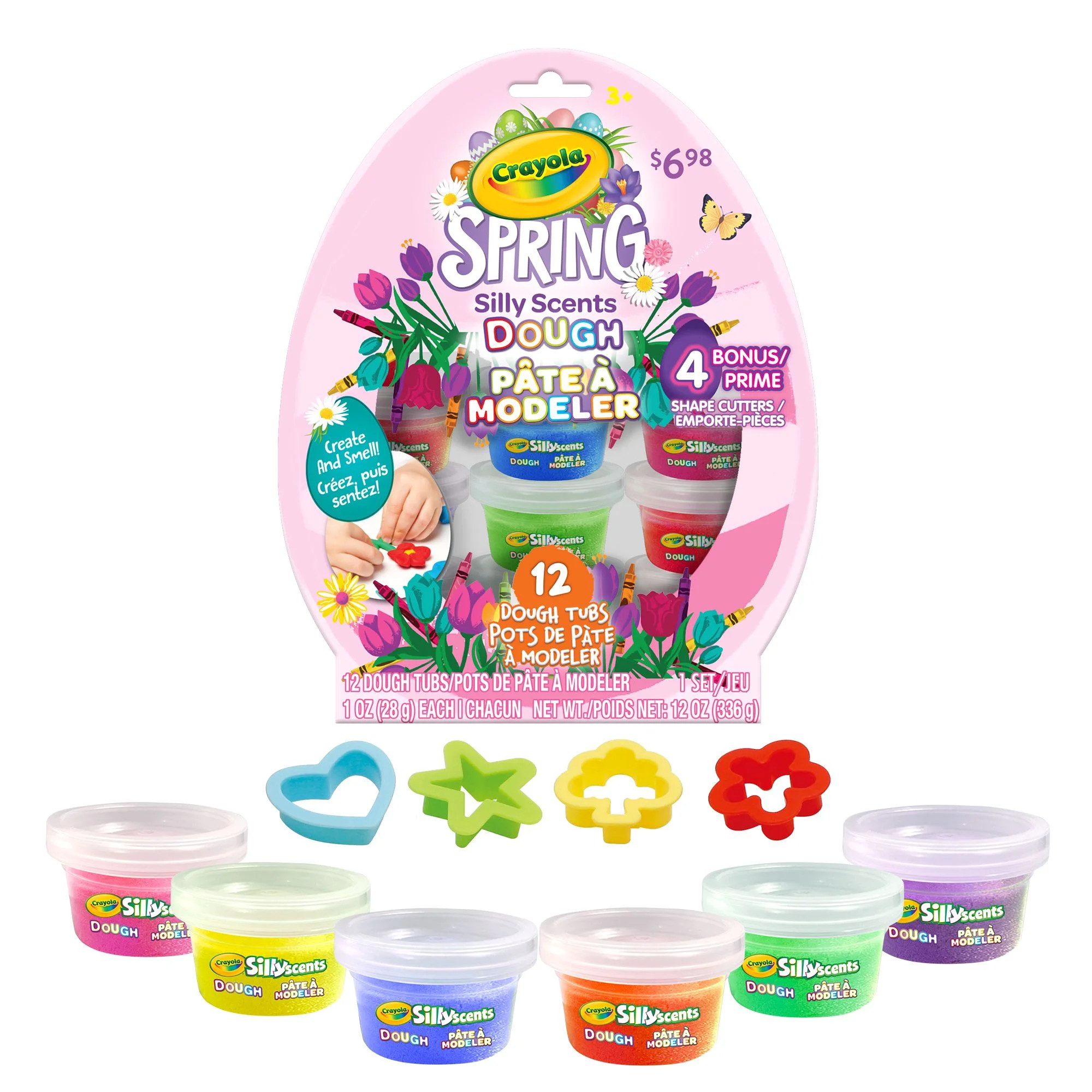Crayola Silly Scents 12PK 1oz Dough with 4 shaped cutters | Walmart (CA)