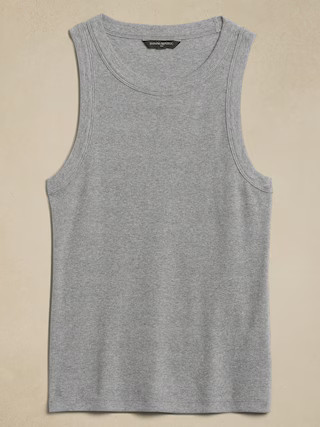 Ribbed Racer Tank | Banana Republic Factory